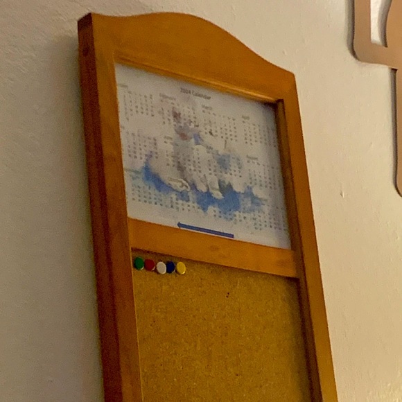 2024 Calendar with Cork Board Framed - Picture 2 of 4